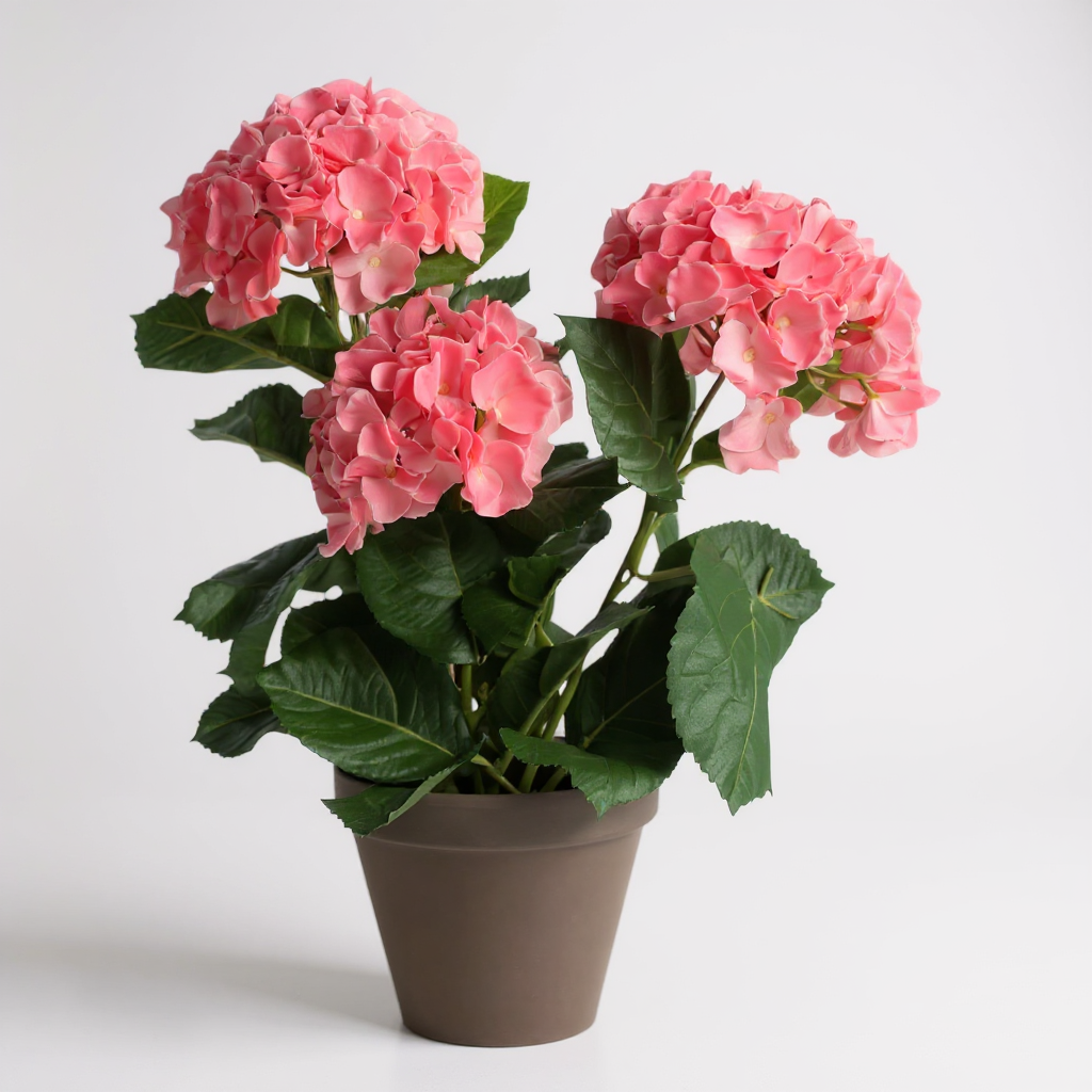 Artificial Hydrangea in Terracotta Pot – 40x35 cm