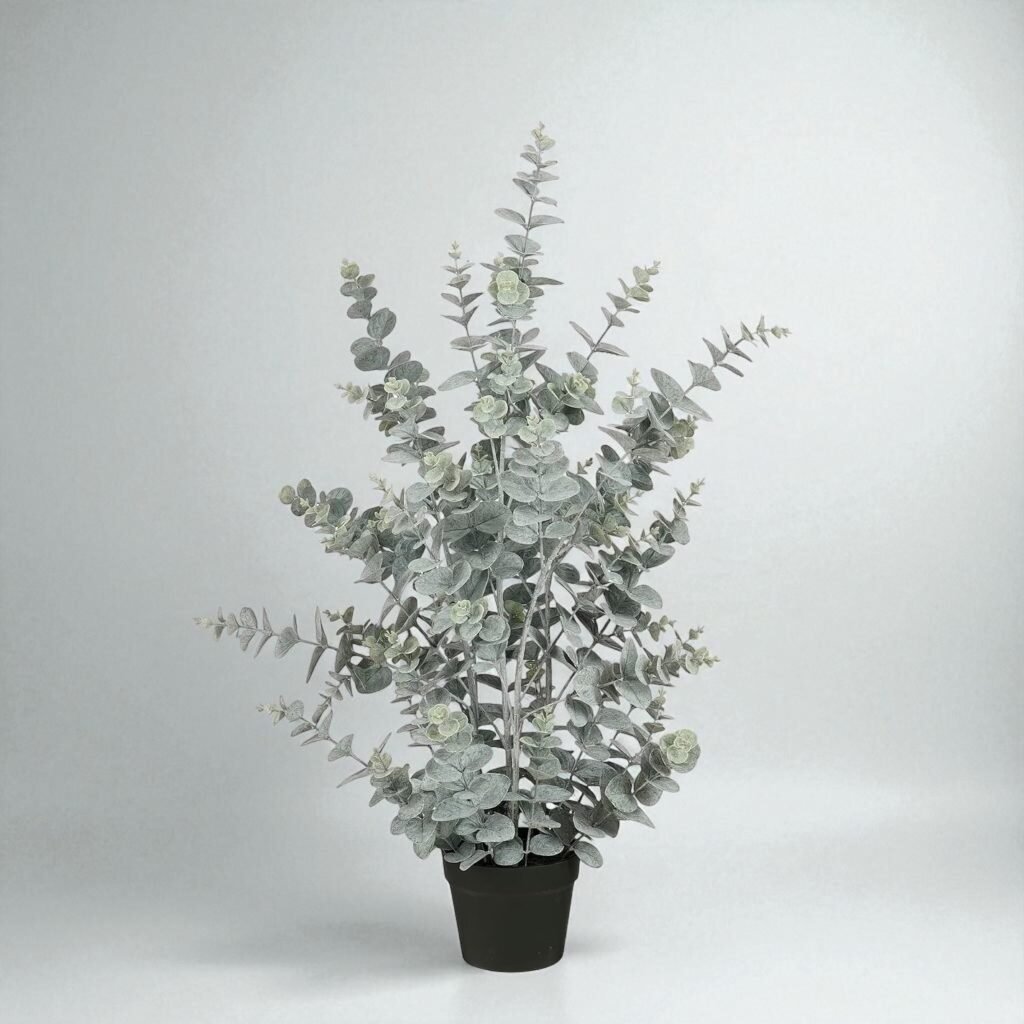 Artificial Eucalyptus in Black Pot – 97x38 cm