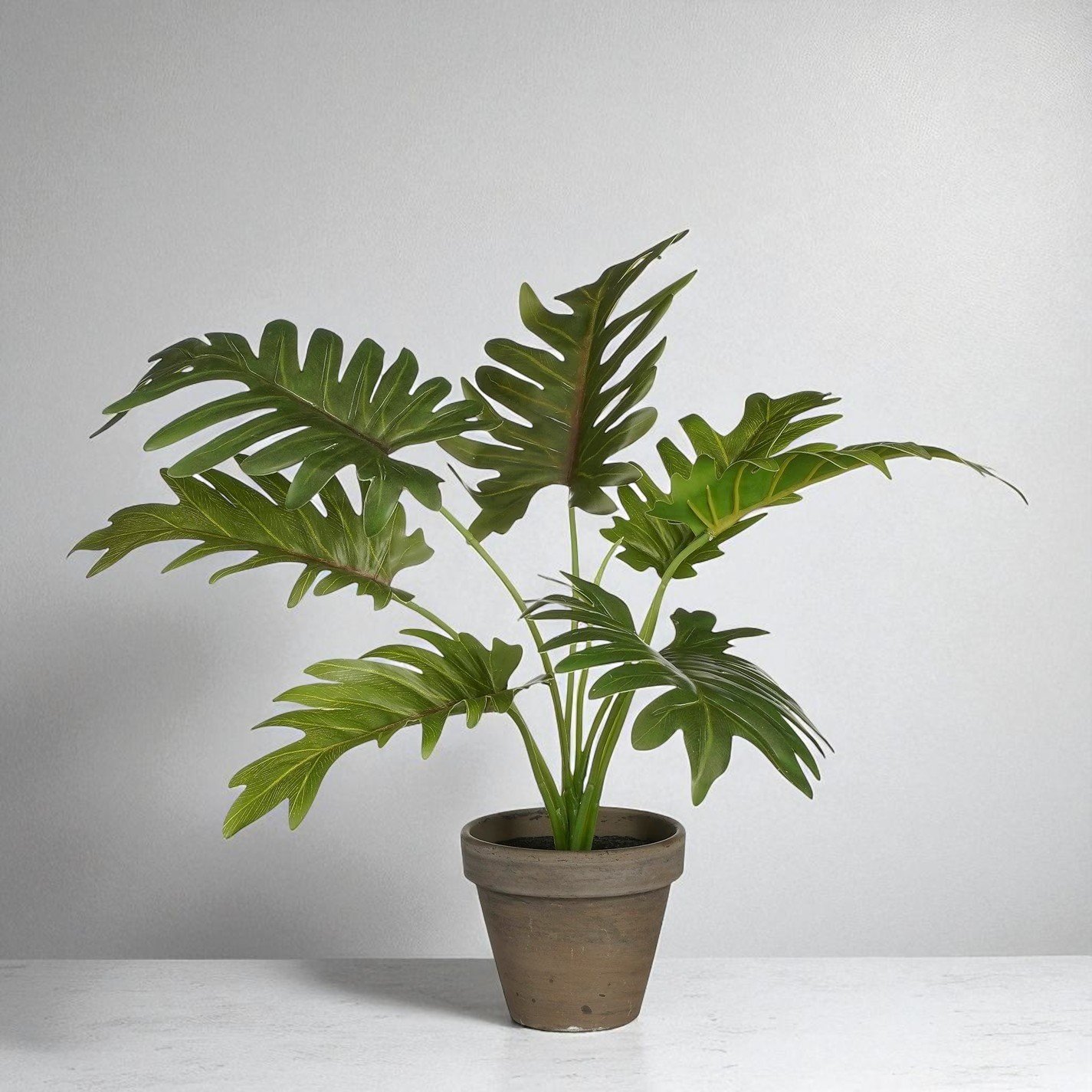 Artificial Philodendron in Black Pot – 30x27 cm