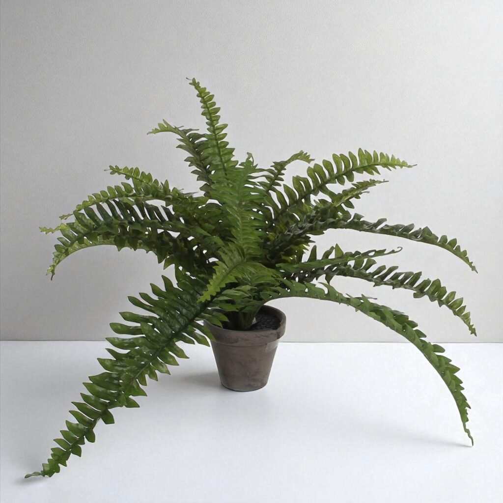 Artificial Boston Fern in Terracotta Pot – 35x40 cm