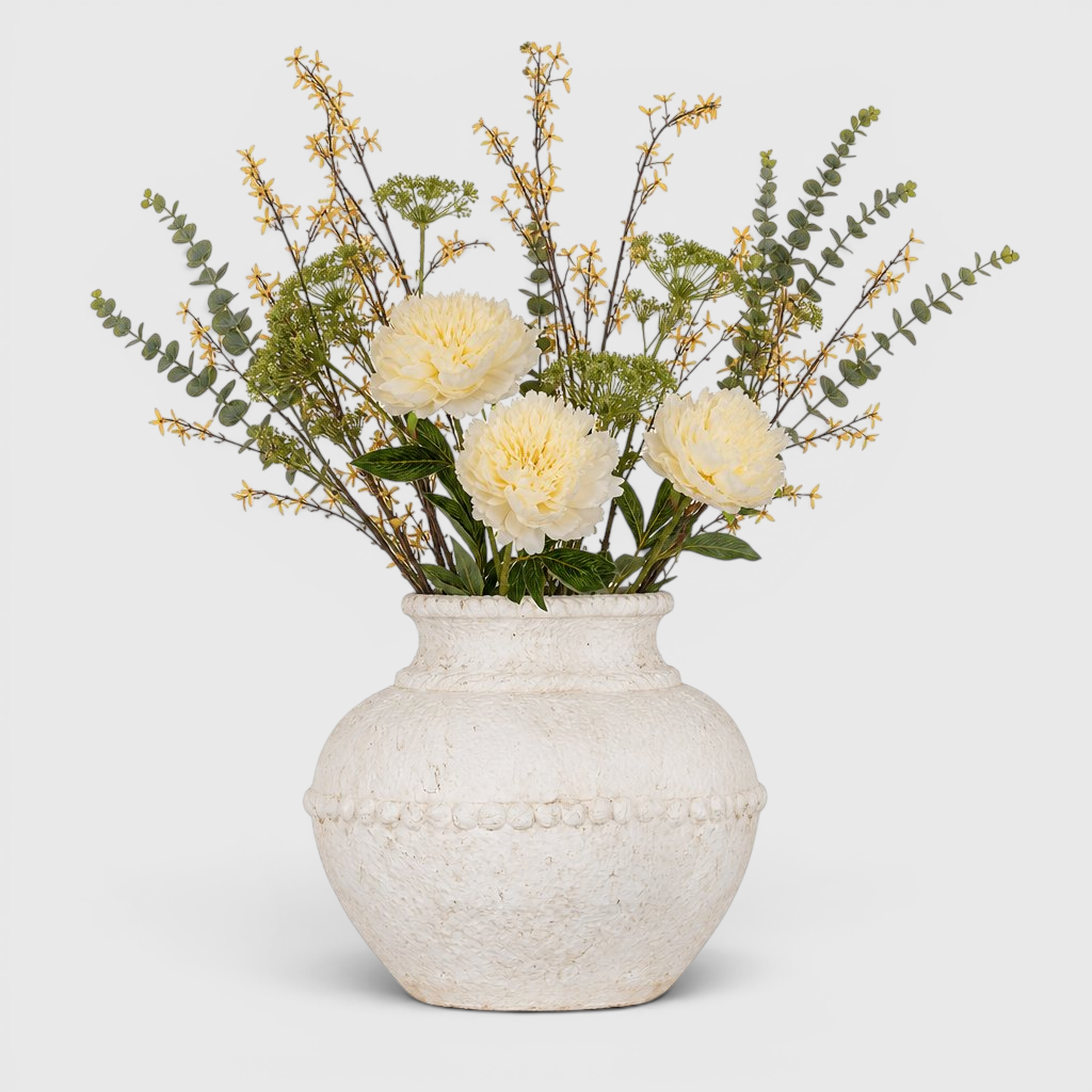 Forsythia & Peony Arrangement
